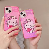 เคสโทรศัพท์มือถือการ์ตูน Hello Kitty สำหรับ iPhone 14 Pro Max 13 Pro Max ฝาหลังซิลิโคนนิ่มสำหรับ iPhone 12 Pro Max 11