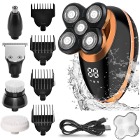 wet dry electric shaver for men beard hair trimmer electric razor rechargeable bald shaving machine LCD display grooming kit