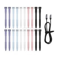 20 Pcs Silicone Cable Ties Cord Organizer Management Wrap Straps for Bundling Desk Cable Cords &amp; Wires Easy to Use Cable Management