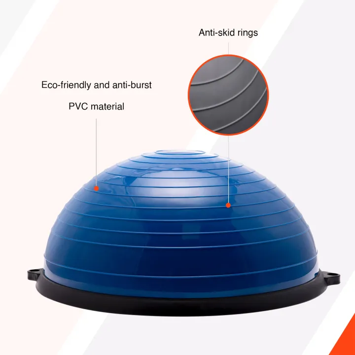 KEMILNG Exercise Balance Dome Ball Wide Stability Bosu Balls Balance ...