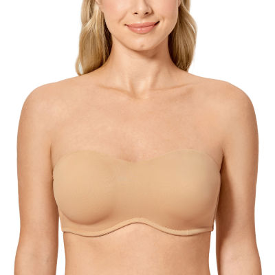 Womens Plus size Full coverage Unlined Smooth Seamless Invisible Underwire Strapless Minimizer Bra