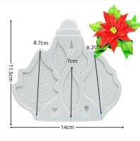 แม่พิมพ์ช็อคโกแลตฟองดองต์น้ำตาลปั้นดอกไม้น่ารักขนาดเล็กซิลิโคนรูปใบไม้เครื่องมือฟองดอง์ตกแต่งเค้กแม่พิมพ์คัพเค้กสำหรับทำขนม