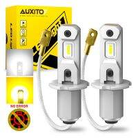 AUXITO รถแคนบัส LED H3 12V ไม่มีข้อผิดพลาด2ชิ้นรถไฟตัดหมอกขับรถบรรทุก Skoda 2 Opel Astra H Honda Civic Ord Subaru