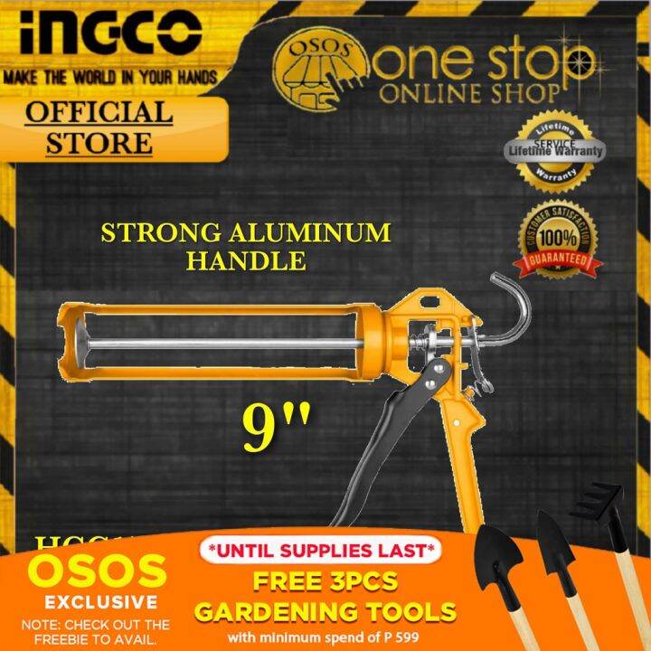 Ingco Original Industrial Grade Caulking Gun 9" Ø55mm with Strong Aluminum Handle HCG1709 *OSOS