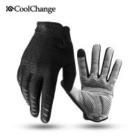 CoolChange ถุงมือขี่จักรยานเต็มนิ้วถุงมือจักรยานทัชสกรีน Windproof กีฬาผู้ชายผู้หญิงถุงมือจักรยานฟองน้ำถุงมือกันกระแทก