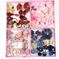 18pcs/set Gift Box Kid Fashion Hair Accesories Gift Headdress Baby Girls Hairbands Hairpin Headband Headwear Hair Barrette Gift