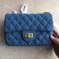 Classic Luxury Designer Quilted Denim Bag Women Chain Crossbody Bags for Women 2021 Shoulder Bags Jeans Messenger Female Purse