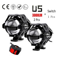 ( โปรสุดคุ้ม... ) หลอดไฟรุ่น U5ชิป LED-Cree 3000LM สปอร์ทไลท์แบบ LED ใส่รถมอเตอร์ไซค์ จำนวน 2 หลอด แถมสวิทซ์ 1 ตัว สุดคุ้ม หลอด ไฟ led และ hids หลอด ไฟ หน้า รถยนต์ led ไฟ หน้า led h4 หลอด ไฟ เพดาน รถยนต์