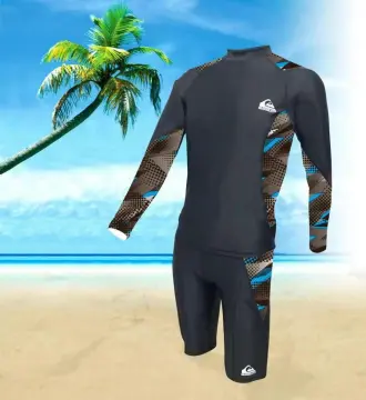 Men's Long Sleeve Rash Guard Terno With Shorts Rashguard Swimwear