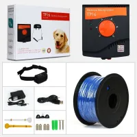 Pet Dog Electric Fence System TP16 Rechargeable Waterproof Adjustable 6 Level Pet Wired Fencing Containment Pet Training Collar Cleaning Tools