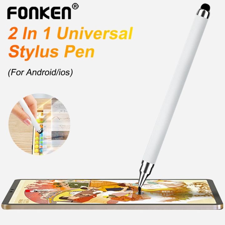 ganzha3965-fonken-2-in-1-ปากกาสไตลัส-แท็บเล็ต-วาดภาพ-ดินสอ-capacitive-สําหรับสมาร์ทโฟน-android-i-pad-i-phone