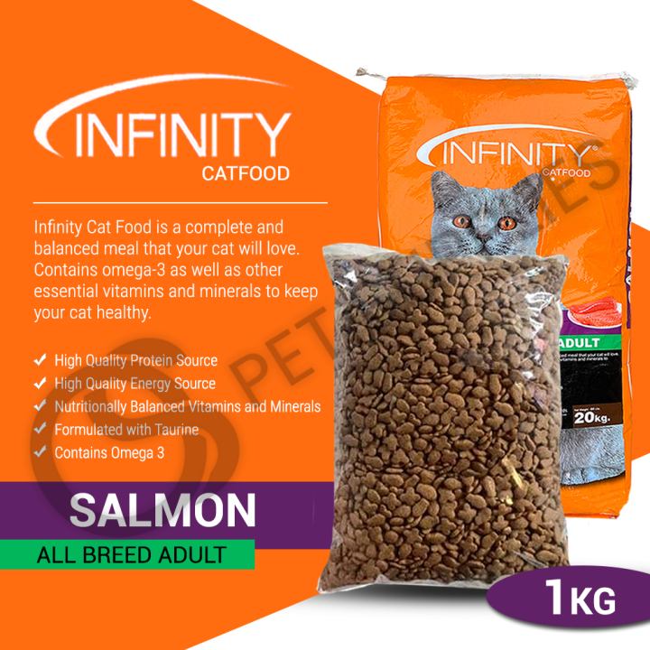 Mdcp-1kg Infinity Cat Dry Food Salmon Flavor For All Breeds Adult Cats 