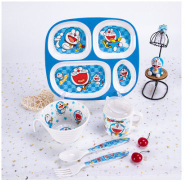 5pcs Dinnerware Melamine Resin Bowl Dish Soup bow Doraemon Gift Kitchen Cooking Tools Accessory Household Tableware Home Decor
