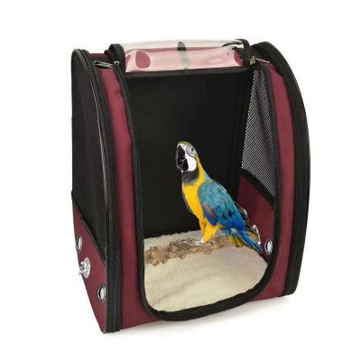 ﹍ Breathable Bird Carrier Bag Backpack Portable Parrot Starling Out Cage Pet Bird Travel Box Carrier for Large and Small Birds