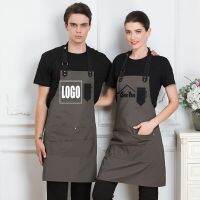 Custom Apron Factory Home Kitchen Accessories Chef Waterproof Oilproof Worker Customized Apron Brand Logo All Colors Uniform Aprons