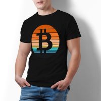 Shirt Bitcoin Crypto Sunset Awesome T Shirts Virtual Cotton Tshirt Clothing Gift Idea