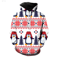 2023 New Santa Claus with Hood Jackets Christmas Tree Mens Hoodies Long Sleeve Pullover Fashion Funny Casual 3d Printed Teens Tops Cool popular