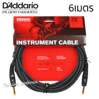 DAddario Guitar/Bass Cable 20ft. สายแจ๊ค กีต้าร์ เบส ยาว 6เมตร