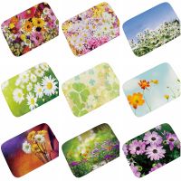 Home Decor Flannel Entrance Doormat 3D Flowers Printed Entrance Door Welcome Carpet Kids Bedroom Bedside Floor Mat