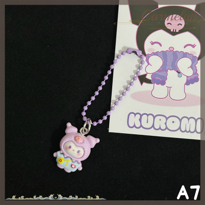 Carmelun Sanrio กระเป๋าพวกกุญแจรองเท้าผู้หญิงลายการ์ตูนน่ารัก,กระเป๋าจี้รูปอบเชยเมโลดี้พวงกุญแจคู่อุปกรณ์กุญแจรถ