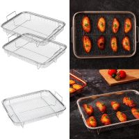 Air Fryer Basket For Oven, Stainless Steel Air Fryer Tray, Non-Stick Mesh Basket Set, Oven Air Fryer Basket Wire Rack Dropship