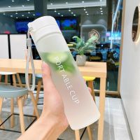 Cute New Tea Milk Fruit Water Cup 800ml For Water Bottles Drink With Rope Transparent Sport Korean Style Heat Resistant