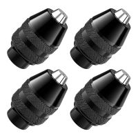 4-Pack Keyless Chuck 1/32 inch to 1/8 inch Replacement 4486 Drill Keyless Bit Chuck Rotary Tool Quick Change