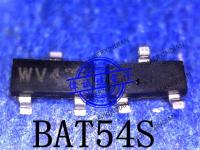 5PCS New Original BAT54S  Printing WV4 SOT-23 In Stock