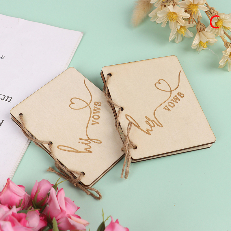 2PCS Wedding Vow Books Wedding Vow Notebook Creative Sturdy Kraft Paper HandYJUS 