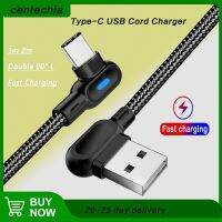 สายชาร์จสาย USB Type C แบบเร็วสายชาร์จทนทาน,1M2m สายชาร์จรูปตัว L 90 ° สำหรับเกมมือถือเหมาะกับ S9 S8 Samsung