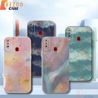 โลหะ Samsung Galaxy A20s A20 A30 A10s A10 M01s เคสโทรศัพท์ เนบิวลา ฝาครอบป้องกันโทรศัพท์ TPU นุ่มซิลิโคนสีเงิน Frosted 114