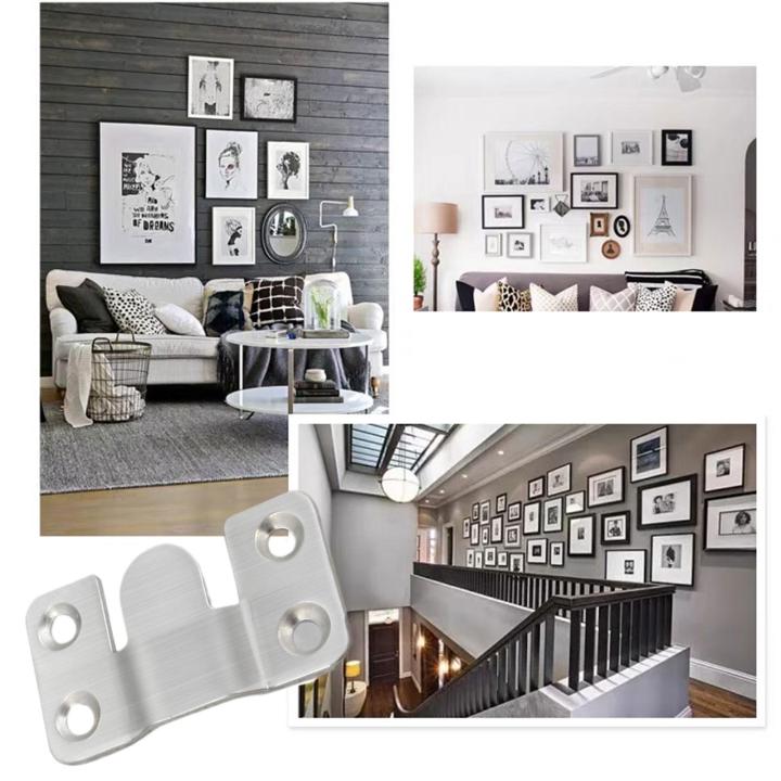 1pc-5pc-10pc-stainless-steel-gable-buckle-strong-flush-headboard-hidden-wall-bracket-fixing-mounts-interlocking-hanging-m4k2