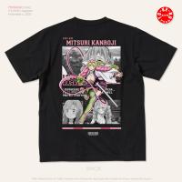 เสื้อยืดโอเวอร์ไซส์เสื้อยืด พิมพ์ลายอนิเมะดาบพิฆาตอสูร MITSURI KANROJI Antem S-5XL