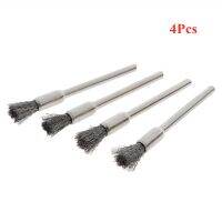 4Pcs/Lot Steel Wire Brushes Polishing Wheel Brush for Tools Mini Brushed Burr Welding Metal Surface Pretreatment Grinding