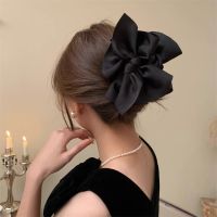 【hot】☈  New Large Fabric Bow Grasping Clip Ponytail Braid Claw Hair Delicate Accessories