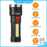 Fast Delivery LED Mini Flashlight Torch IP65 Waterproof Usb Rechargeable Super Bright Long Range Outdoor Emergency Lighting Tool