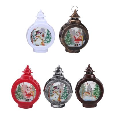 5 Pcs Christmas Decorations Snowman Wind Lantern Portable Ornaments Home Christma Party Decor