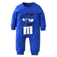 Autumn Style Baby Boys Girls Rompers Newborn Clothes 100Cotton Long Sleeve Cartoon M Beans Jumpsuit Toddler Casual Clothing Set