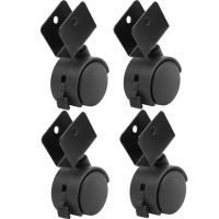 4pcs 40mm Replacement Swivel Casters Furniture Office Chair Baby Crib Sofa Brake Plastic Rolling Roller Wheels Caster Heavy Duty