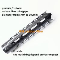 High precision custom carbon fiber tube pipe 5 6 7 8 9 10 11 12 15 20 22 25 28 30 40 50 60 80 100mm with machining Wires Leads Adapters