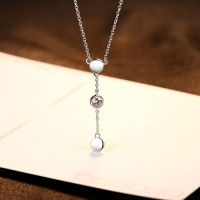 CZCITY Brand Necklace 925 Sterling Silver Link Chain Necklace Choker Collar Tiny Cubic Zircon Necklace Pendants Women Jewelry