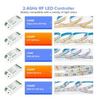 Mini 2.4Ghz LED ริ้วสายไฟ Controller สำหรับ2pin DIM 3Pin CCT 4Pin RGB 5Pin RGBW RGBCW 6Pin RGBCCT 2835 5050 FCOB LED 5V-24V