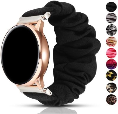 【CC】 20 22mm Scrunchies Elastic Band for samsung galaxy watch 46mm 42mm active 2 huawei GT2 gear s3 amazfit bip