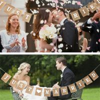 315cm Jute Burlap Bunting Rustic Just Married Mr Mrs Wedding Banner Garland Party Flags Candy Bar Decoration Event Supplies Colanders Food Strainers