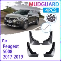 4 PCS รถ Mud Flaps สำหรับ Peugeot 5008 2017 2018 2019 MK2 Mudguard Splash Guards Fender Mudflaps อุปกรณ์เสริมอัตโนมัติ