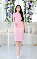 GANNIESHOP (266) พร้อมส่ง S-4XL Dress เดรส เดรสสีชมพู ชุดไทยสีชมพู เดรสสั้น เดรสลายไทย เดรสออกงาน เดรสผู้หญิง เดรสแฟชั่นสวยๆ เดรสสาวอวบ ชุดไทย