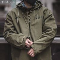 Aolzbiip49h ฤดูใบไม้ผลิฤดูใบไม้ร่วง Drawstring Workwear Pullover Hood ใหม่ Hoodies ทหารชาย Windbreaker สงครามเสื้อเสื้อผ้าทำงาน