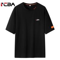 CBA cotton mens T-shirt with short sleeves loose big yards of leisure sports fashion design round collar short sleeves male high-grade T-shirt