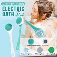 ┅♝✻ 5 In 1 Electric Bath Brushes USB Silicone Back Scrubber 3 Speeds Rotating Shower Brush Spa Waterproof Cleaning Brush