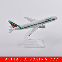 JASON TUTU 16cm Alitalia Boeing 777 Plane Model Aircraft Diecast Metal 1400 Scale Airplane Model Gift Collection